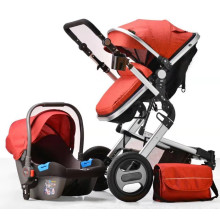 High landscape baby stroller can be seated can lie portable folding baby umbrella carriage four-wheeled baby stroller